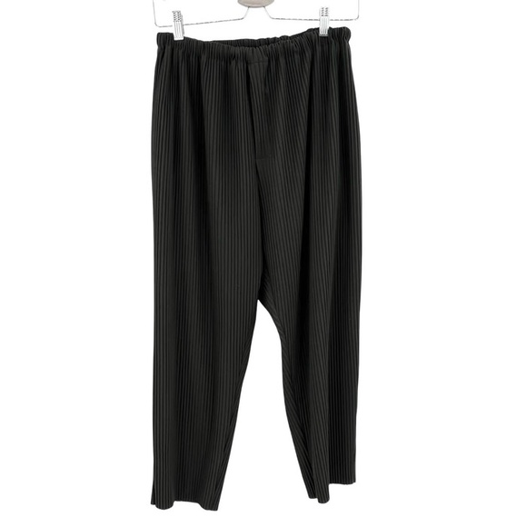 Common Market Men’s Black Plissé Accordion Pleated PantsSize L Elastic Waist